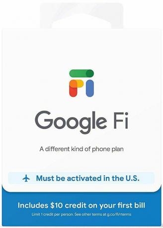 Przycięta karta SIM Google Fi