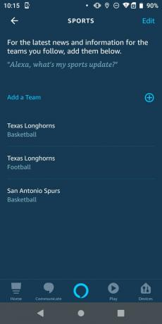 Aplikácia Alexa sports 2
