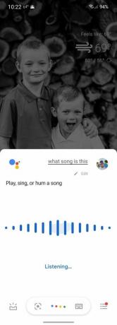 Снимка на екрана за музика на Google Assistant