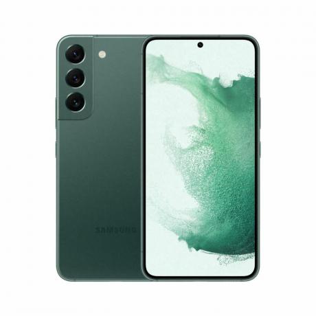 Samsung Galaxy S22 in het groen