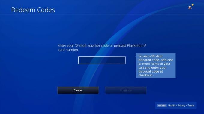 PlayStation Store adja meg a kódot